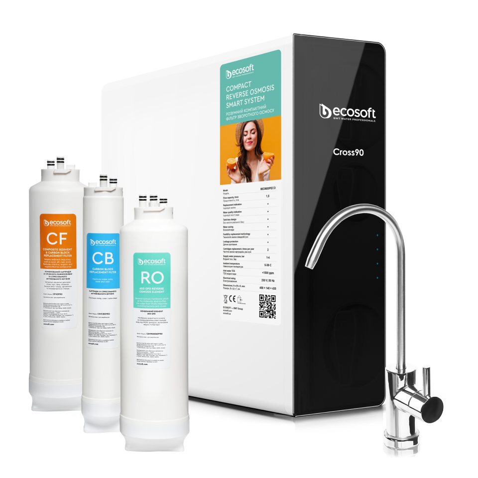 Ecosoft CROSS 90 direct flow omgekeerde osmose filter